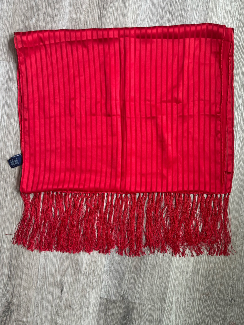 Doncaster for Caree Red 100% Silk Long Scarf Shawl